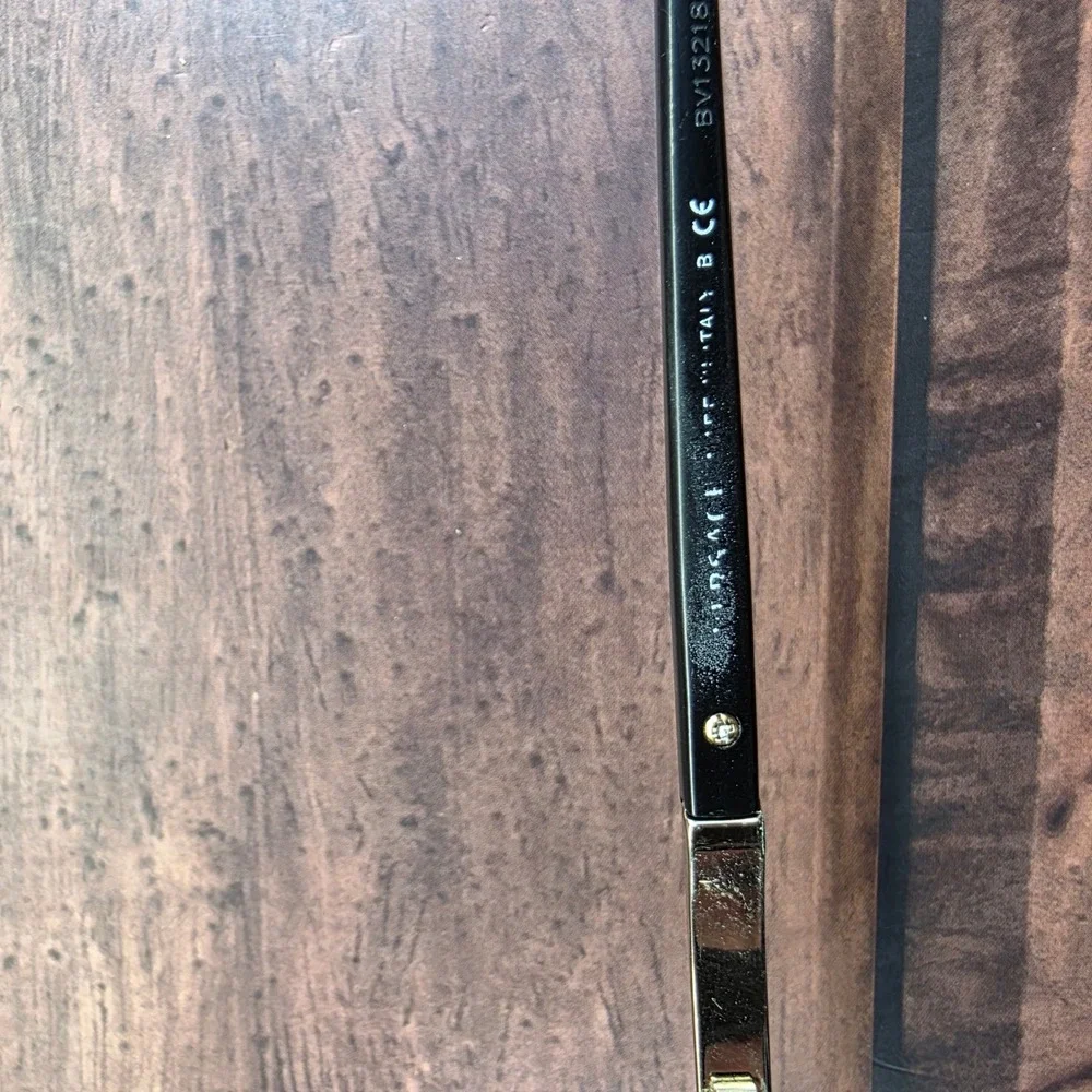 Versace MOD 3188 Black Gold Cat Eye Eyeglasses Frames Italy 53-16-140